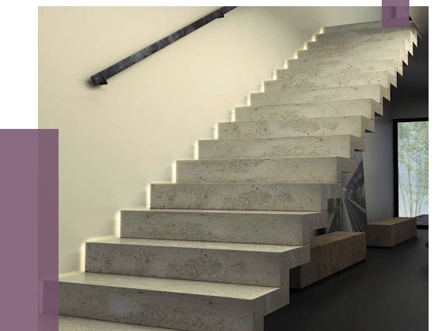 Облицовка бетонных лестниц в Жигулёвске от 4554 руб/м2 