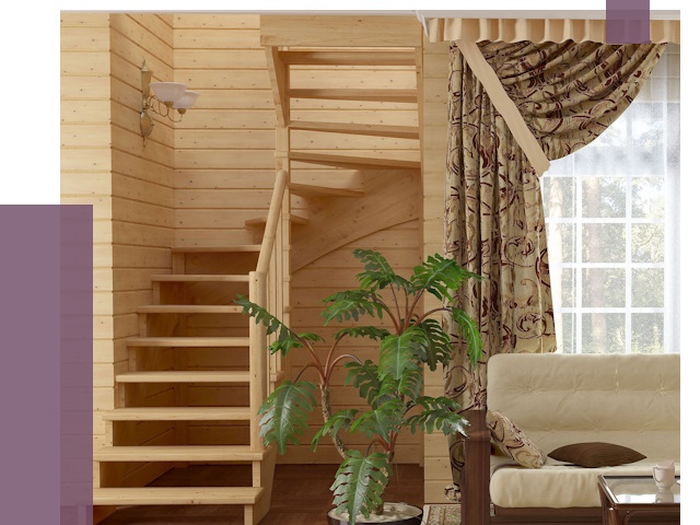 Лестницы для дачи в Жигулёвске от 75134 руб.  | ПРОЛЁТ-Жгл