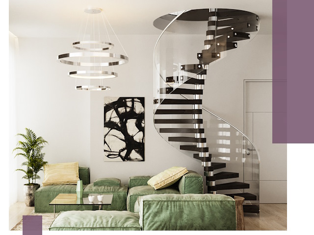 Лестницы для двухуровневой квартиры в Жигулёвске — изготовление и монтаж