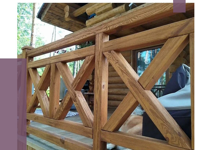 Деревянные перила под ключ в Жигулёвске от 7589 руб. 