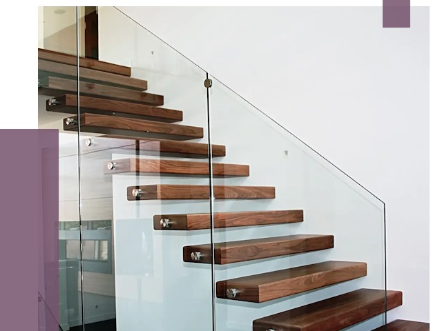 Стеклянные перила для лестницы в Жигулёвске от 14673 руб.