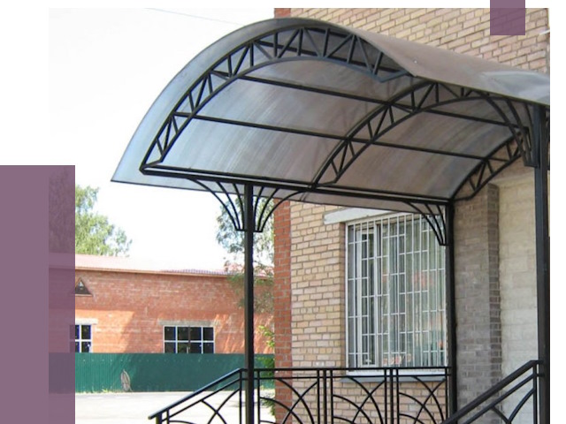 Металлические навесы и козырьки в Жигулёвске от 12649 руб.