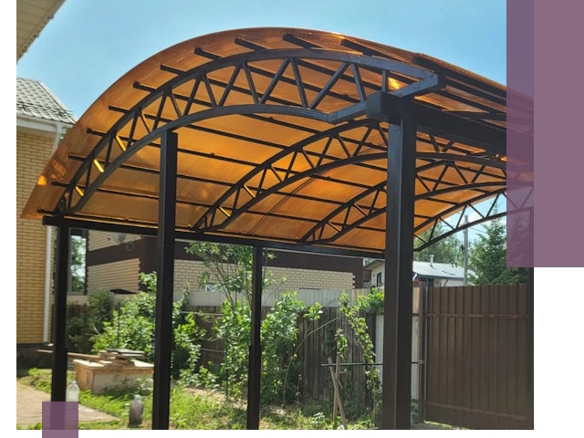 Изготовление навесов под ключ в Жигулёвске из качественных материалов