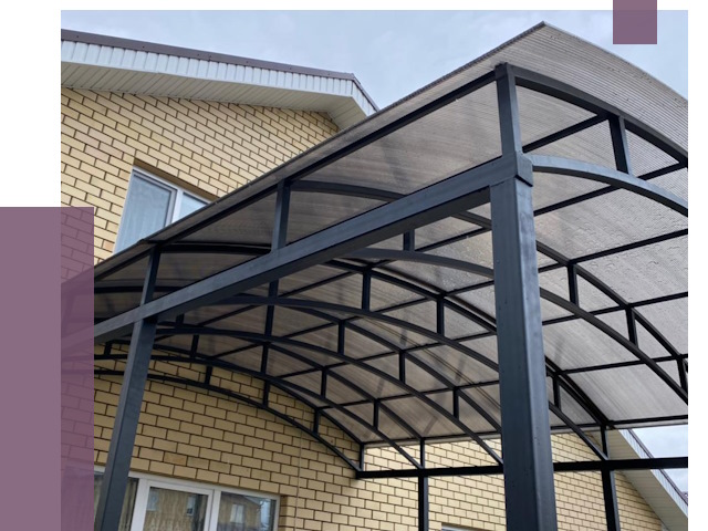 Монтаж козырьков в Жигулёвске от 11384 руб. | ПРОЛЁТ-Жгл