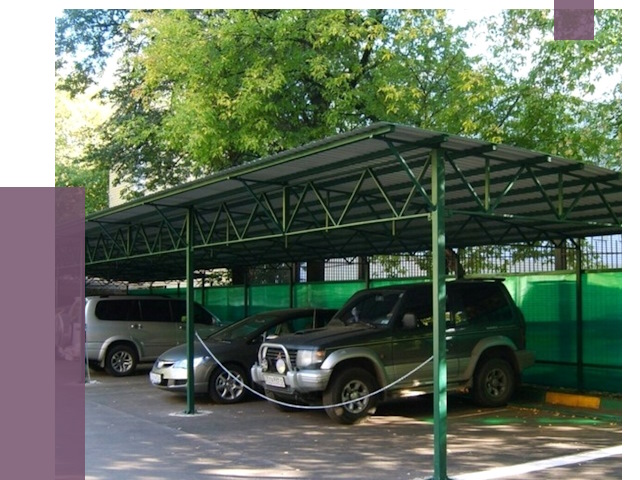 Навесы для парковки в Жигулёвске от 79434 руб. заказать | ПРОЛЁТ-Жгл