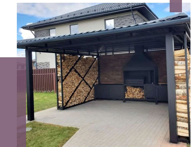 Навесы для барбекю в Жигулёвске от 12598 руб. под ключ | ПРОЛЁТ-Жгл