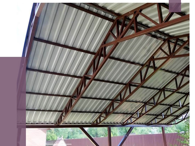 Навесы из профнастила в Жигулёвске от 7286 руб. | ПРОЛЁТ-Жгл