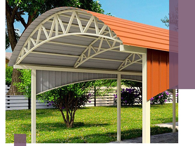 Навесы из профнастила под ключ в Жигулёвске — установка и монтаж