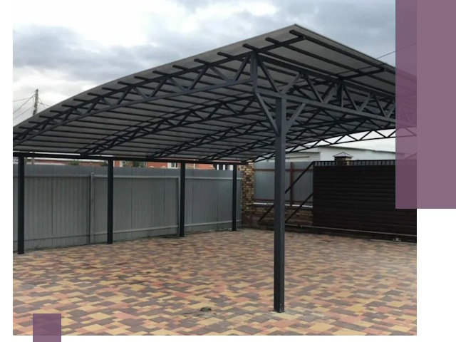 Металлические навесы под ключ в Жигулёвске — изготовление и монтаж