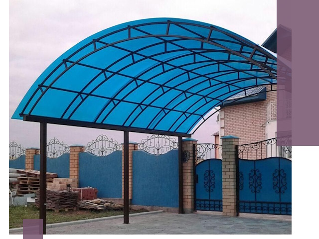 Арочные навесы под ключ в Жигулёвске — изготовление и монтаж