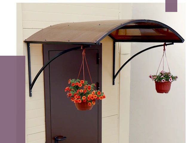 Козырьки над входом в Жигулёвске от 14673 руб.  | ПРОЛЁТ-Жгл