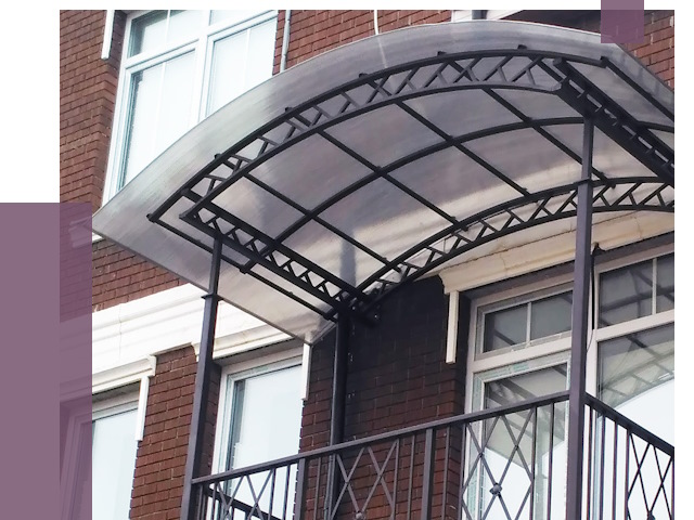 Козырьки над балконом в Жигулёвске от 8551 руб.  | ПРОЛЁТ-Жгл