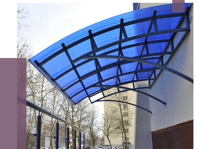 Козырьки из поликарбоната в Жигулёвске от 4250 руб. под ключ | ПРОЛЁТ-Жгл