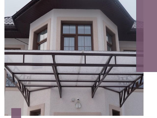 Козырьки из поликарбоната под ключ в Жигулёвске