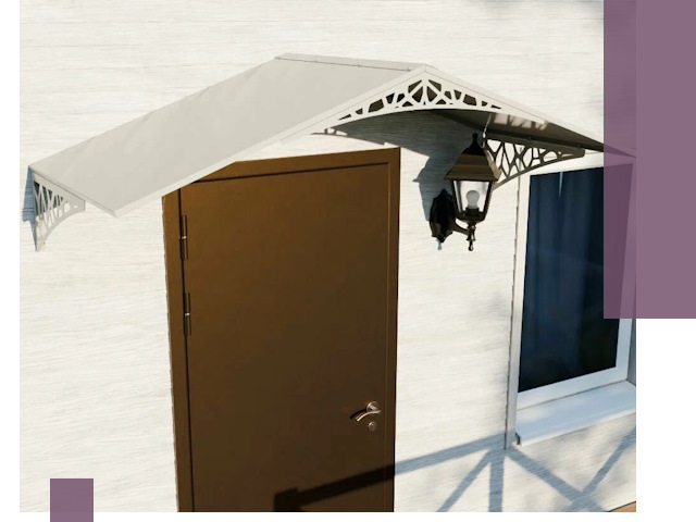 Металлические козырьки на входы и террасы в Жигулёвске