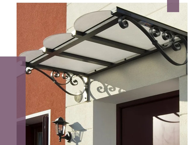 Односкатные козырьки в Жигулёвске от 8298 руб.  | ПРОЛЁТ-Жгл