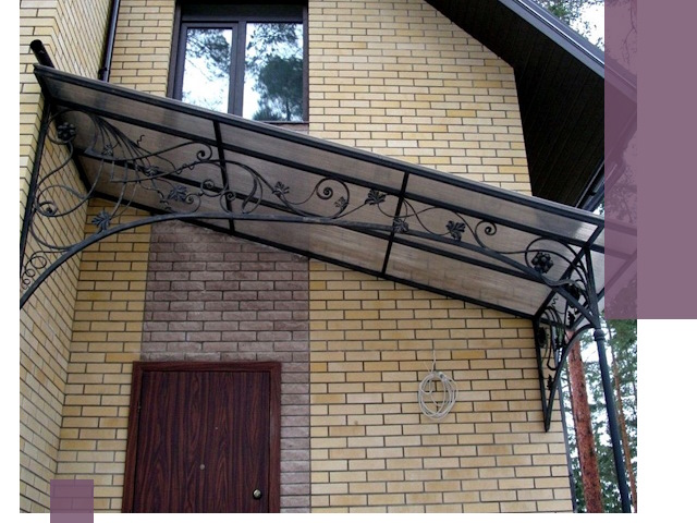 Односкатные козырьки из металла под ключ в Жигулёвске