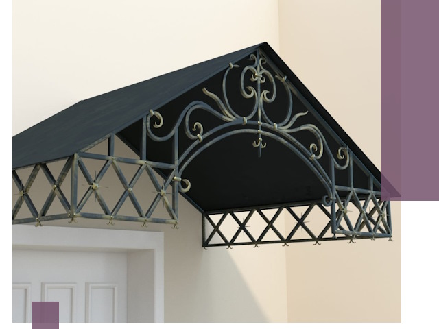 Двускатные металлические козырьки под ключ в Жигулёвске