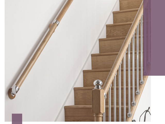 Пристенные поручни из стали и нержавейки под монтаж в Жигулёвске